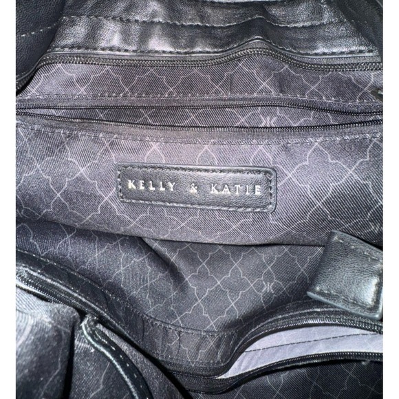 Kelly & Katie Black Faux Alligator Leather Tote Bag Purse Shopper - Picture 5 of 5